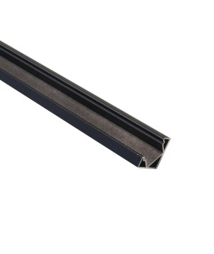 FULLWAT - ECOXG-45-2-NG. Aluminum profile  for corner mounting. Black.  2000mm
