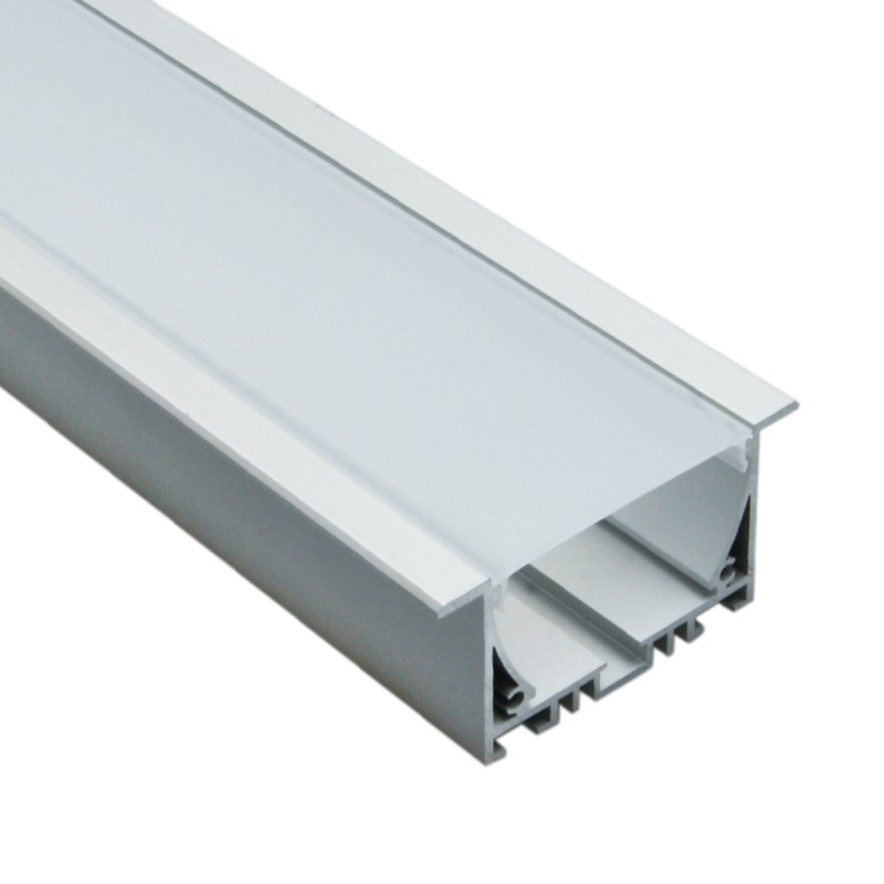 FULLWAT - ECOXG-50E-2. Perfil de aluminio empotrable anodizado - 2000mm - IP40