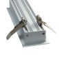 FULLWAT - ECOXG-50E-2. Aluminum profile  for recessed mounting. Anodized.  2000mm