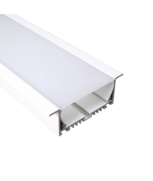 FULLWAT - ECOXG-70E-2-BL. Perfil de aluminio empotrable blanco - 2000mm - IP40