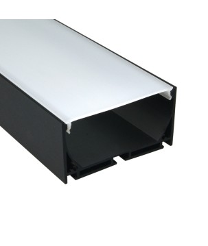 FULLWAT - ECOXG-70S-2-NG.  Profil de surface en aluminium  noir - 2000mm - IP40