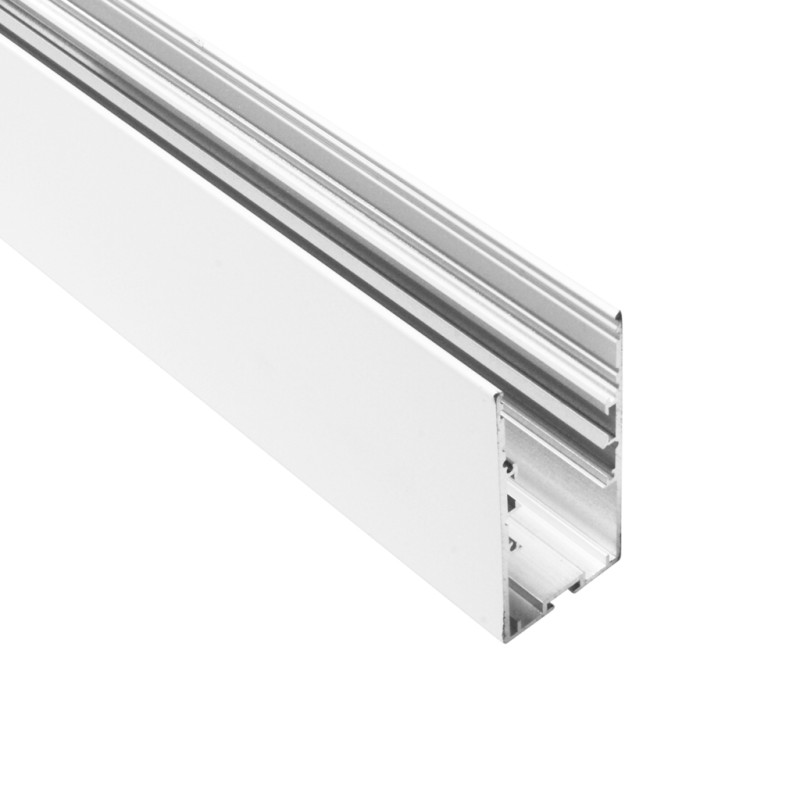 FULLWAT - ECOX-LUM1-3-BL-LZO. Aluminum profile  for surface | suspended mounting. White.  3000mm