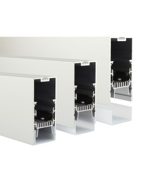 FULLWAT - ECOX-LUM1-3-LZO. Aluminum profile  for surface | suspended mounting. Anodized.  3000mm