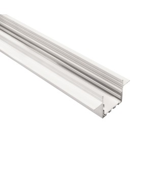 FULLWAT - ECOX-LUM2E-3-BL-LZO. Perfil de aluminio empotrable blanco de estilo para pladur - 3000mm - IP40