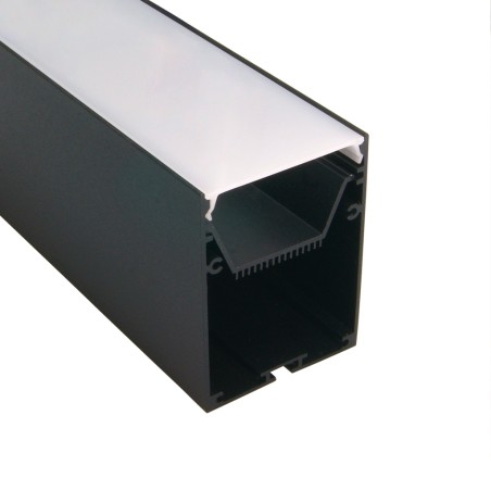 FULLWAT - ECOX-LUM-2-NG.  Profil de surface en aluminium  noir - 2000mm - IP40