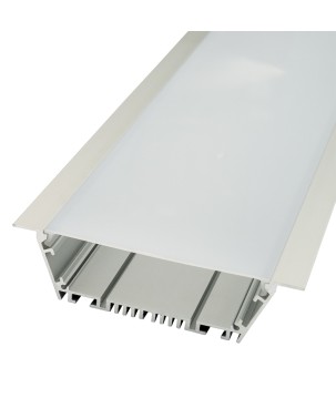 FULLWAT - ECOXM-100E-2D. Perfil de aluminio empotrable anodizado - 2000mm - IP40