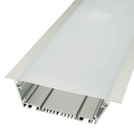 FULLWAT - ECOXM-100E-2D. Aluminum profile  for recessed mounting. Anodized.  2000mm