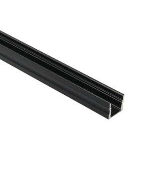FULLWAT - ECOXM-15S-NG-2D. Perfil de aluminio de superficie negro - 2000mm - IP40