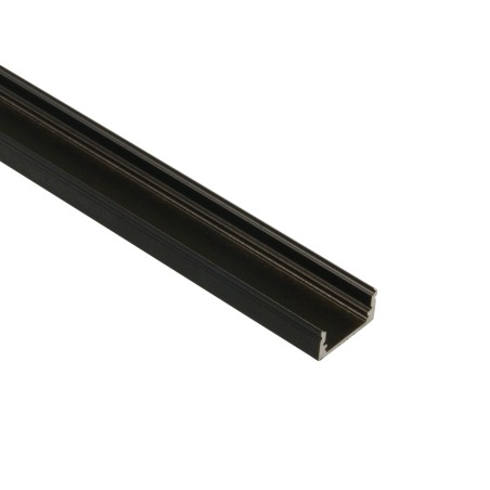 FULLWAT - ECOXM-7S-NG-2D. Aluminum profile  for surface mounting. Black.  2000mm