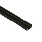 FULLWAT - ECOXM-7S-NG-2D. Aluminum profile  for surface mounting. Black.  2000mm