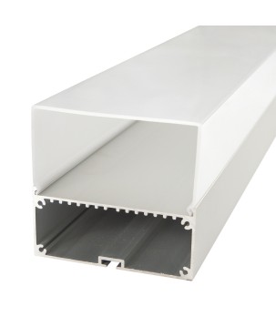 FULLWAT - ECOXM-80S-2D. Perfil de aluminio de superficie | suspendido anodizado - 2000mm - IP40