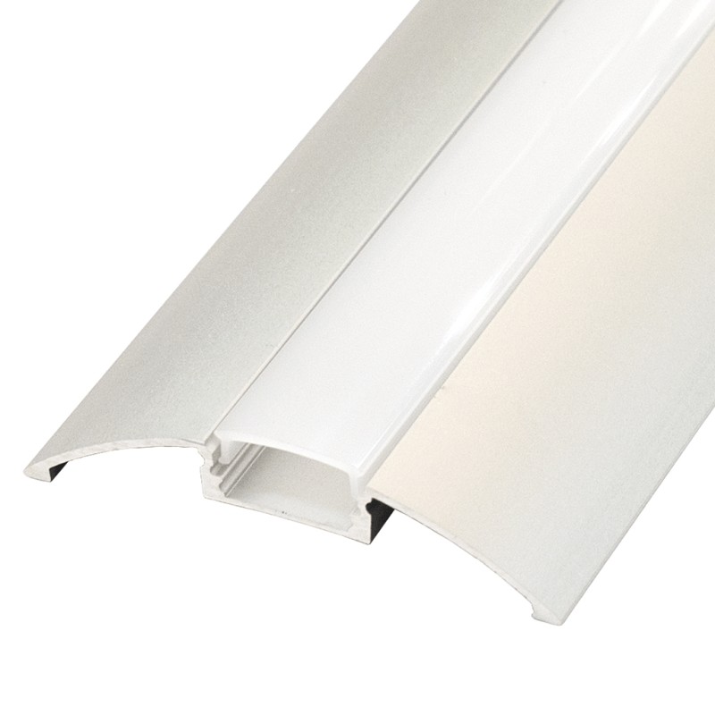 FULLWAT - ECOXM-FLAT3-2D. Aluminum profile  for surface mounting. Anodized.  2000mm