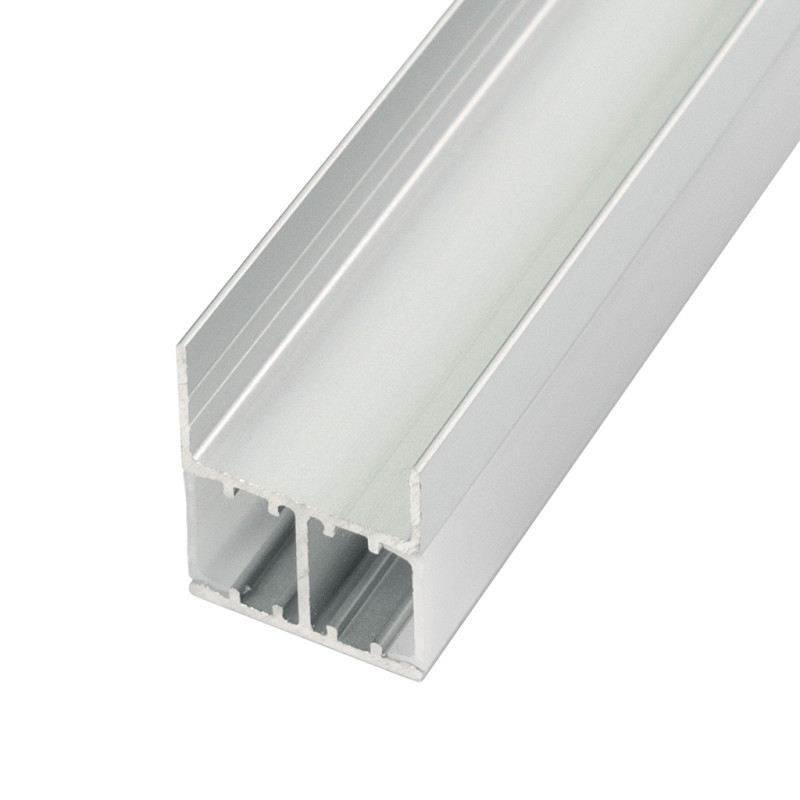 FULLWAT - ECOXM-H2-2D. Aluminum profile  for for furniture mounting. Anodized. with bi-directional lighting shape. 2000mm