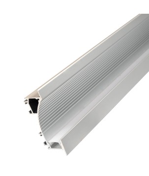 FULLWAT - ECOXM-PD-2D. Aluminum profile  for surface mounting. Anodized. for skirting board shape. 2000mm