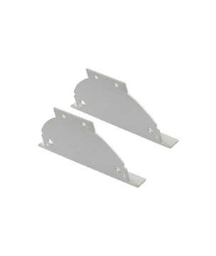 FULLWAT - ECOXM-SPOT2E-2D. Aluminum profile  for recessed mounting. Anodized. curved with bi-directional lighting shape. 2000mm
