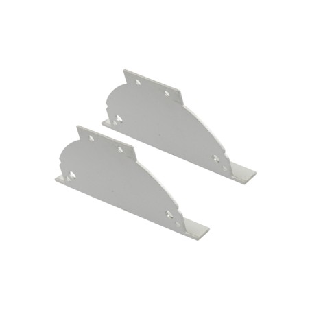 FULLWAT - ECOXM-SPOT2E-2D. Aluminum profile  for recessed mounting. Anodized. curved with bi-directional lighting shape. 2000mm