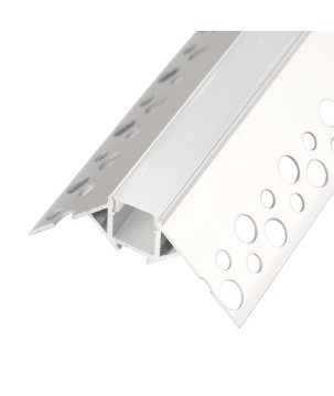 FULLWAT - ECOXM-WALL2-2D. Perfil de aluminio integral en obra anodizado de estilo en esquina - 2000mm - IP40