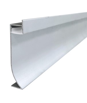 FULLWAT - ECOXM-ZOC1-2D. Aluminum profile  for surface mounting. Anodized. for skirting board shape. 2000mm