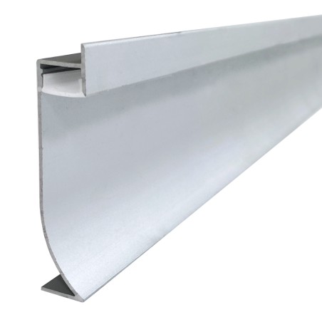  FULLWAT - ECOXM-ZOC1-2D. Profilo in alluminio di  superficie   anodizzato   stile per battiscopa.  2000mm