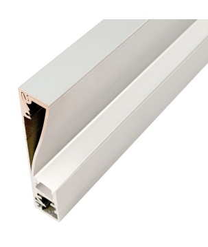 FULLWAT - ECOXM-ZOC-2D. Aluminum profile  for surface mounting. Anodized. for skirting board shape. 2000mm