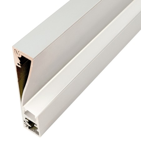 FULLWAT - ECOXM-ZOC-2D. Aluminum profile  for surface mounting. Anodized. for skirting board shape. 2000mm