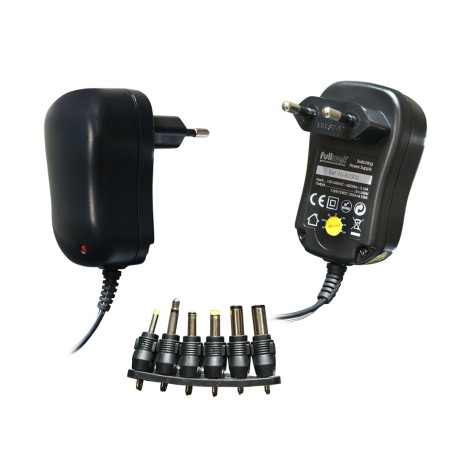 FULLWAT - FU-A1000. 12W AC/DC voltage adapter.  3 - 12 Vdc / 1A