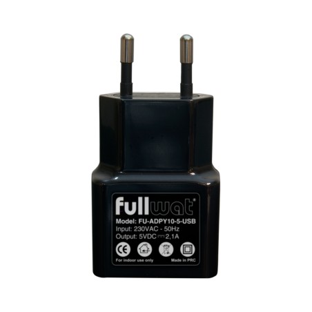 FULLWAT - FU-ADPY10-5-USB. Adaptador de tensión AC/DC de 10W. 5 Vdc / 2,1A