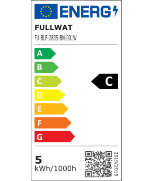 FULLWAT -  FU-BLF-2835-BN-001W. Fita LED  profissional. Branco natural- 4000K- 12Vdc- 750 Lm/m- IP67