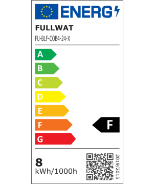 FULLWAT - FU-BLF-COB4-24-X. Ruban led professionnel. 2400K - Blanc extra chaud - 24Vdc - 628 Lm/m - IP20