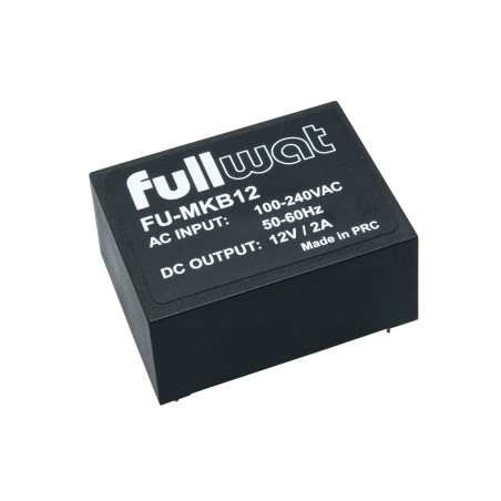 FULLWAT - FU-MKB12. Source d'alimentation commuté de 24W. 85 ~ 264  Vac - 12Vdc / 2A