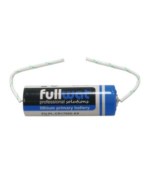 FULLWAT - FU-PL-CR17505-AX.Bateria de lítio cilíndrica de Li-MnO2. Modelo CR17505. 3Vdc / 2,300Ah