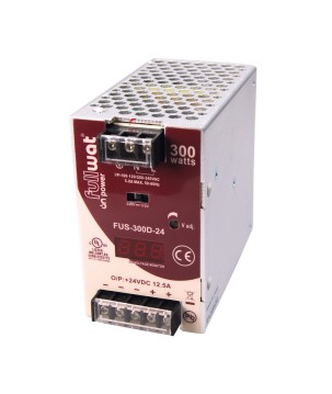 FULLWAT - FUS-300D-24. 300W switching power supply, 90 ~ 132 | 180 ~ 264  Vac - 24Vdc / 12,5A