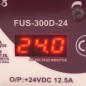 FULLWAT - FUS-300D-24.  Fonte de alimentação industrial de  300W. 90 ~ 132 | 180 ~ 264  Vac  - 24Vdc  / 12,5A