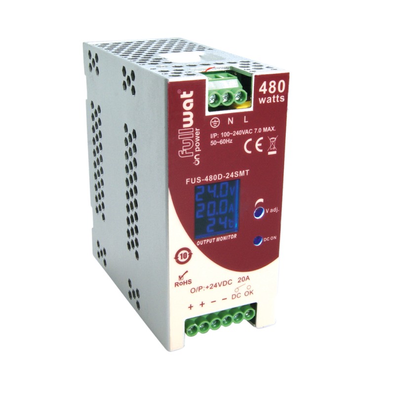 FULLWAT - FUS-480D-24SMT. 480W switching power supply, 90 ~ 264 Vac - 24Vdc / 20A