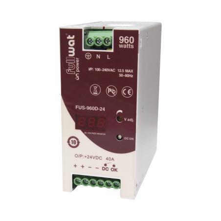 REIGN POWER - FUS-960D-24. 960W switching power supply, 90 ~ 264 Vac - 24Vdc / 40A