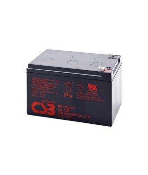 CSB - GP12120. Batterie rechargeable au Plomb-acide technologie AGM-VRLA. Série GP. 12Vdc / 12Ah