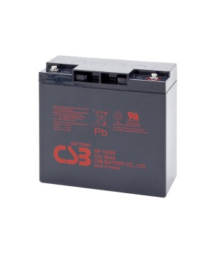 CSB - GP12200. Lead Acid rechargeable battery. AGM-VRLA technology. GP series. 12Vdc. / 20Ah 