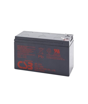 CSB - GPL1272. Lead Acid rechargeable battery. AGM-VRLA technology. GP series. 12Vdc. / 7,2Ah 