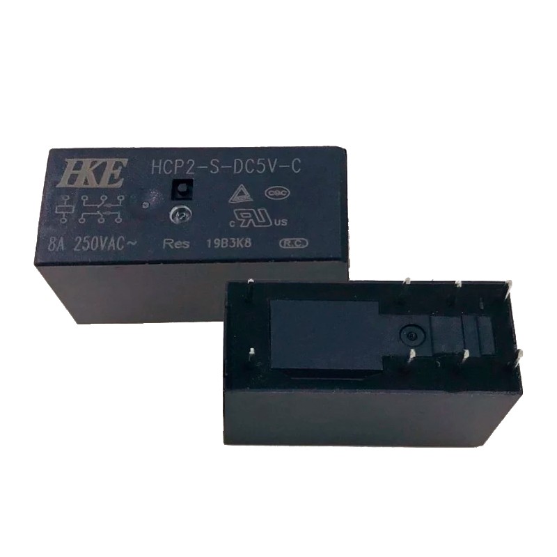 HKE - HCP2-S-DC6V-C. Relé de tipo Potencia 6Vdc. 2 contactos conmutados (8A)