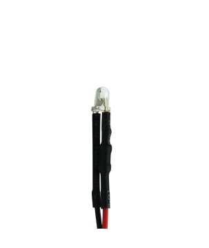FULLWAT - LED3MC-12V-BF.  Cool white LED diode / 6500K "3 mm" package. 12Vdc / 0,020A