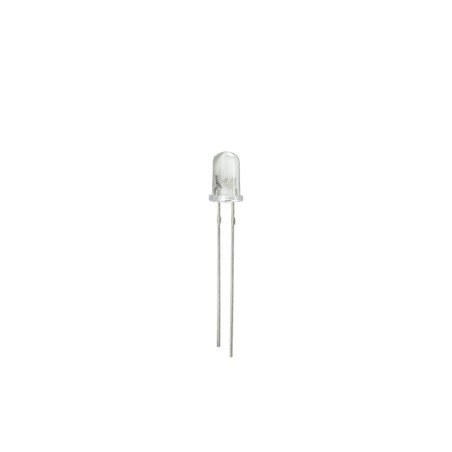FULLWAT - LED5M-12V-BF. Diode LED Blanc froid / 6500K type "5 mm". 12Vdc / 0,020A
