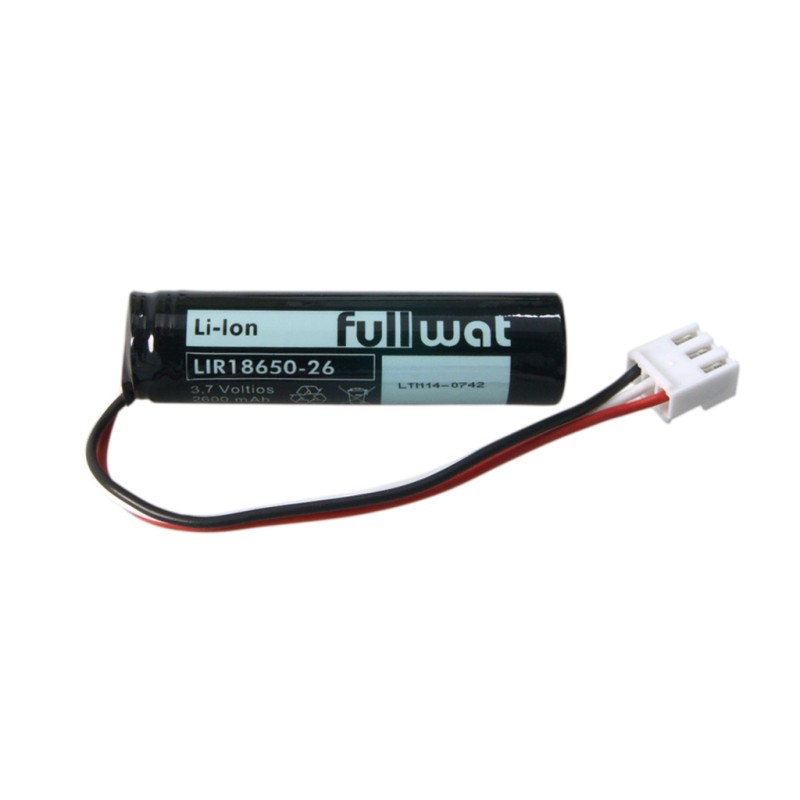 FULLWAT - LIR18650-26-CI.Rechargeable Battery cylindrical of Li-Ion. 3,7Vdc / 2,600Ah