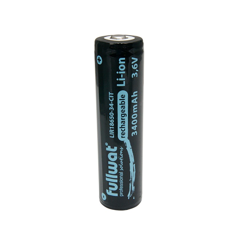 FULLWAT - LIR18650-34-CIT. Batterie rechargeable cylindrique de Li-Ion. 3,7Vdc / 3,400Ah