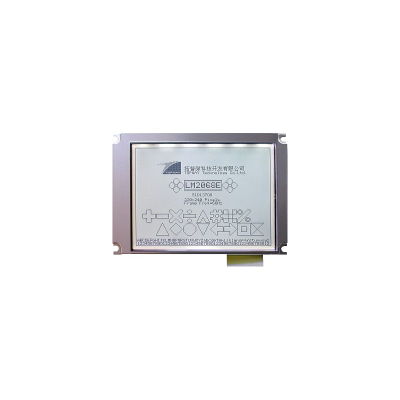 TOPWAY - LM2068E. Ecrã LCD Gráfico monocromo 320 x 240. 5Vdc . Fundo Branco / Carácter Preto