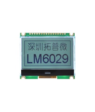 TOPWAY - LM6029ACW. Single color chart LCD display. 128 x 64. 3Vdc. White background / Black color character.