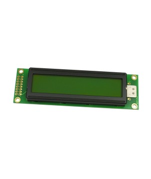 TOPWAY - LMB202DBC. Ecrã LCD Alfanumérico 2 x 20. 5Vdc . Fundo Amarelo / Verde / Carácter Cinzento