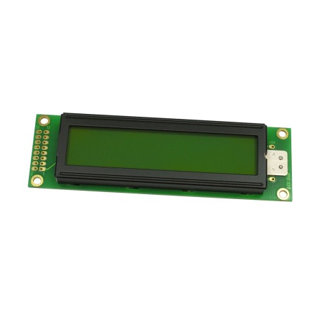 TOPWAY - LMB202DBC. Alphanumeric LCD display. 2 x 20. 5Vdc. Yellow / Green background / Gray color character.
