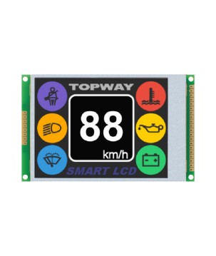 TOPWAY - LMT028DHHFWL-NBN. Color TFT chart LCD display. 320 x 240. 5Vdc. White background / RGB color character.