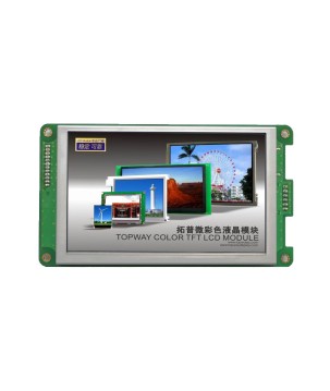 TOPWAY - LMT050DNCFWU-NEN. Ecrã LCD Gráfico TFT de cor 800 x 480. 12Vdc . Fundo Branco / Carácter RGB