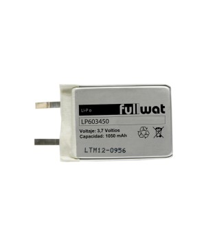 FULLWAT - LP603450. Batería recargable prismática de Li-Po. 3,7Vdc / 1,050Ah